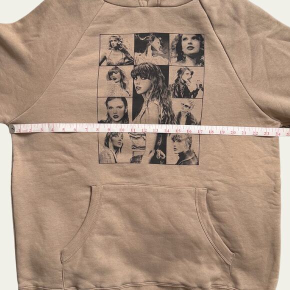 NEW Taylor Swift THE ERAS TOUR Taupe Hoodie size XL Sweatshirt *Flaw - Picture 7 of 8